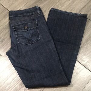 GAP Curvy Fit DarkWash Flare Flap Pockets Jeans          size 6